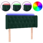 Testiera | Testata a LED Verde scuro 93x16x78/88 cm in Velluto