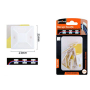 Trade Shop - Set 16 Pezzi Basi Per Fissaggio Passante Fascette Supporto Adesivo 23x23mm 57189 -