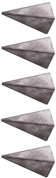 Pesi per pesca a forma piramidale 5 pezzi - Design unico - Accessori per pesca - Macchina per lavorare il zinco - Stabilità - Facili da utilizzare - Pesi per pesca