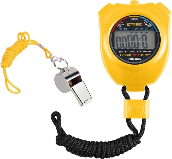 Stopwatch digitale con campanello - cronografo/sportteller per corsa, calcio, pallacanestro, nuoto - acciaio inossidabile