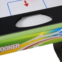 Tavolo da Gioco 4 in 1 Pieghevole per Calcio-Balilla, Biliardo, Air Hockey e Ping Pong, in MDF e Plastica
