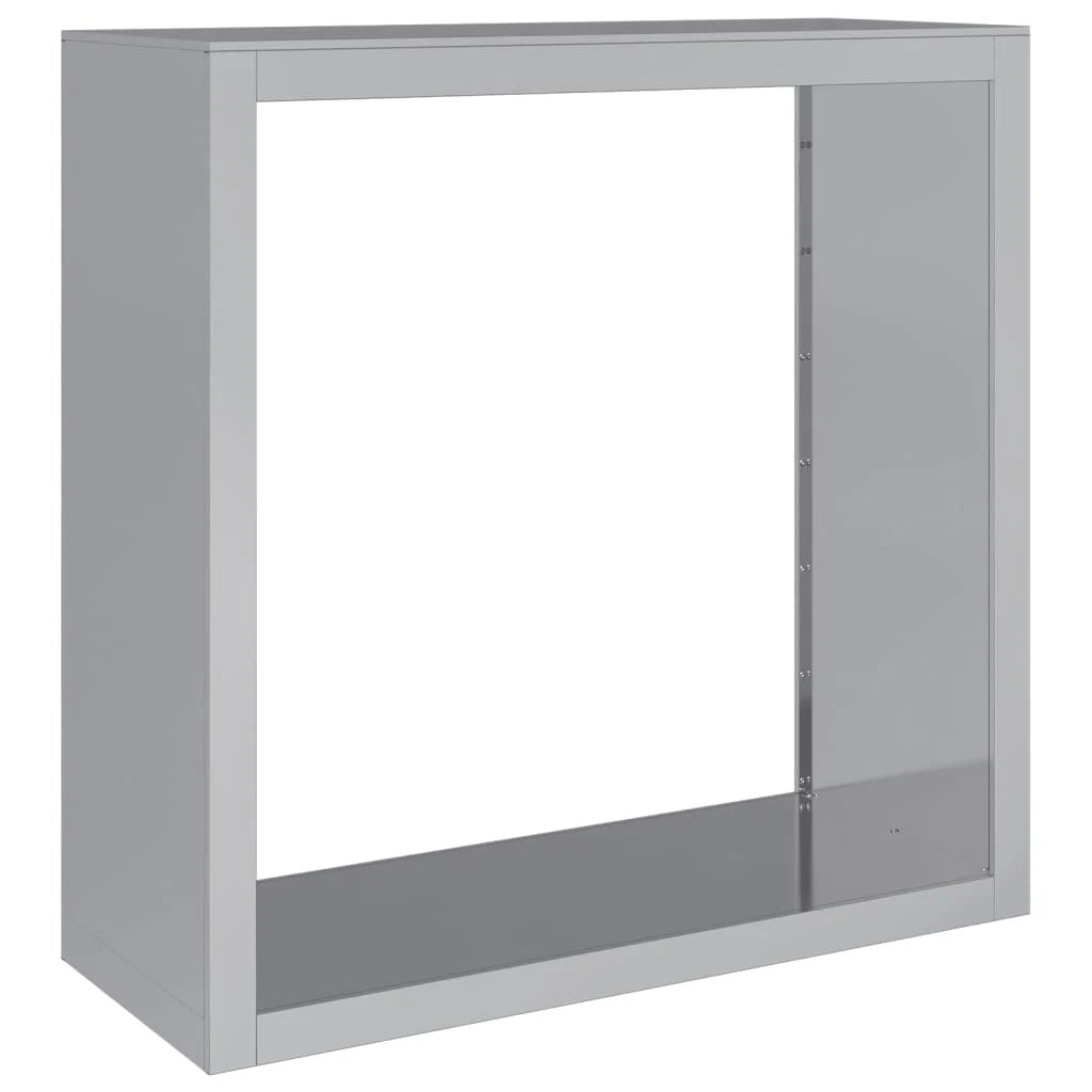 Portalegna 100 x 40 x 100 cm acciaio zincato grigio 02_0043689