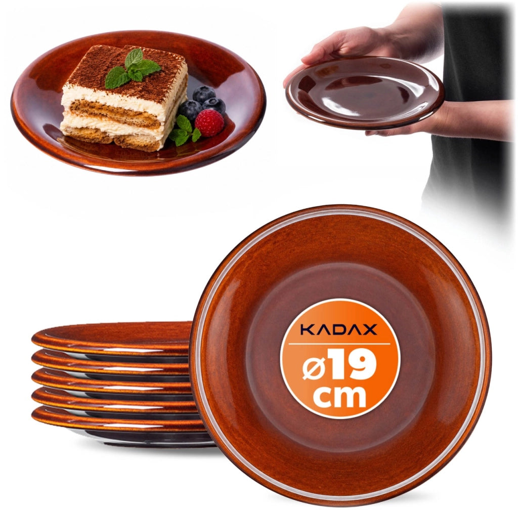 Set di 6 piatti da dessert KADAX da 19 cm in ceramica.