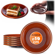 Set di 6 piatti da dessert KADAX da 19 cm in ceramica.
