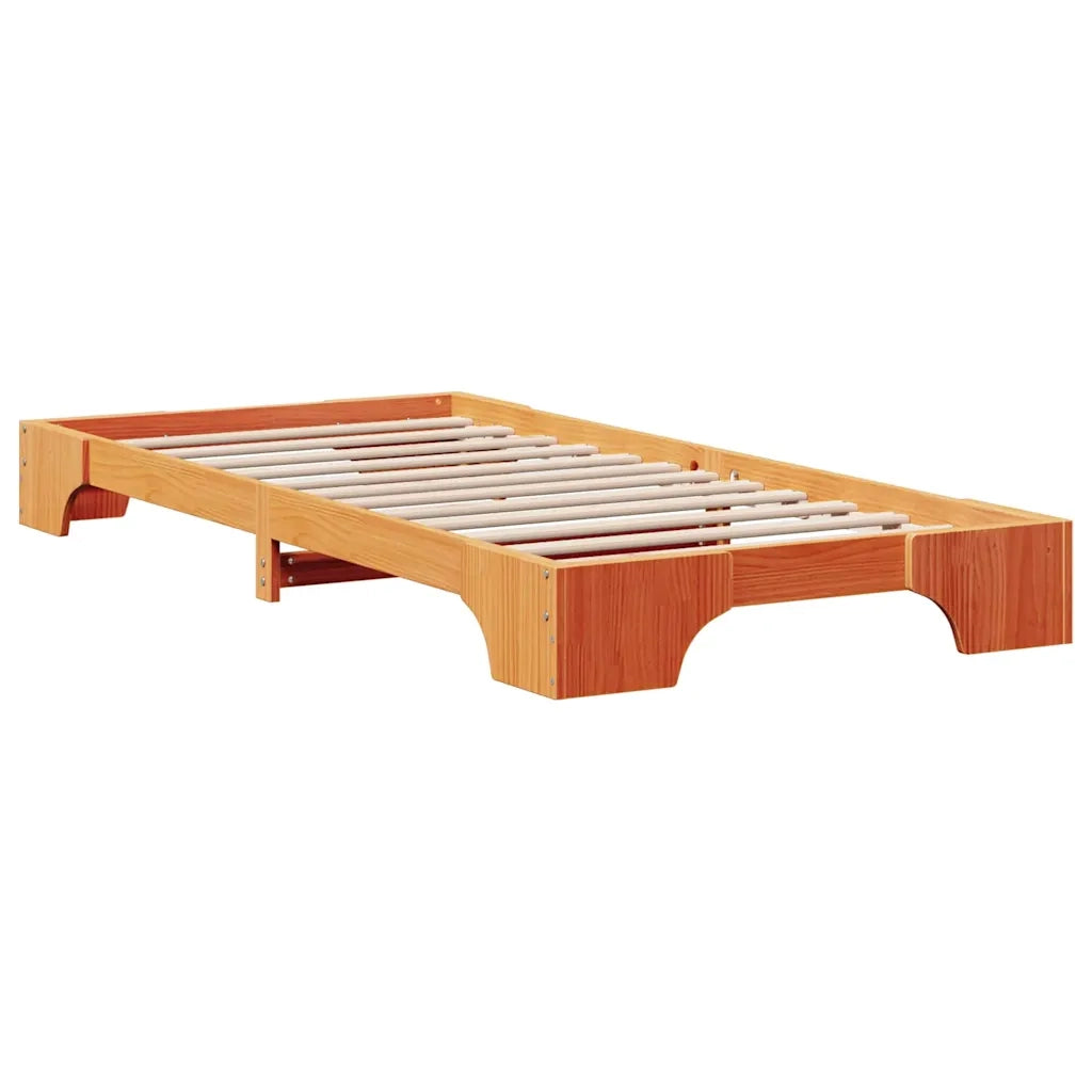 Struttura del letto Marrone cerato 100 x 200 cm Pino massello 872877