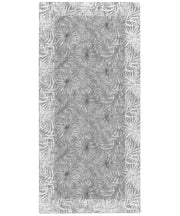Tappeto passatoia moderno MALESIA GRIGIO PERLA disegno giungla tropicale natura foglie felci, arredo cucina corridoio multiuso lavabile antiscivolo cm.55x115