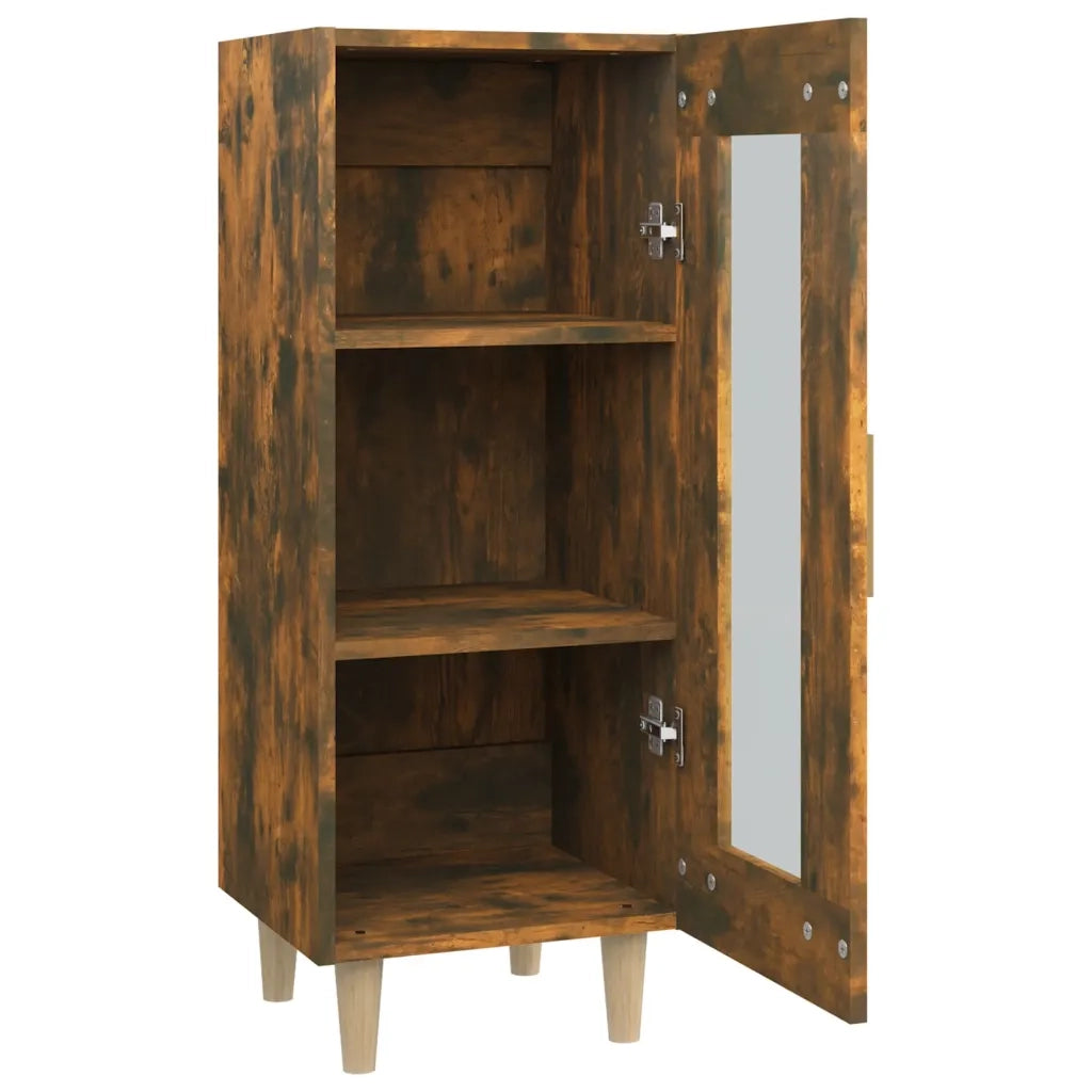 Credenza | Madia | Buffet da pranzo | Armadio da pranzo Rovere Fumo 34,5x34x90 cm in Legno Multistrato