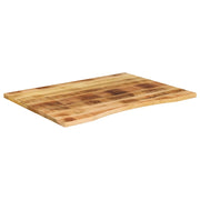 Piano Scrivania con Curva 100x80x2,5cm Massello Grezzo di Mango 370190