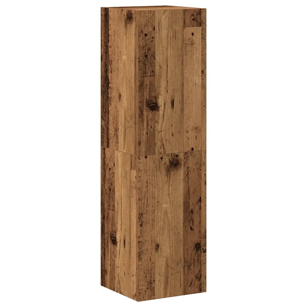 Set Mobile TV 3 pz-Set di 3 Credenza per TV Montato a Parete Legno Antico in Truciolato 412489