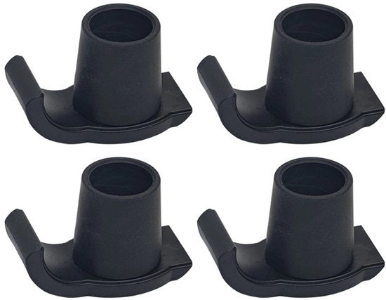 Pacchetto da 4 pezzi di cuscinetti in gomma per staffe, accessori per staffe universali essenziali per anziani, accessori per staffe per anziani - 25 mm, nero - 25mm