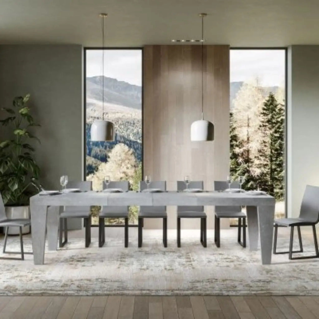 Tavolo allungabile 160/264x90 cm Spimbo Premium colore cemento