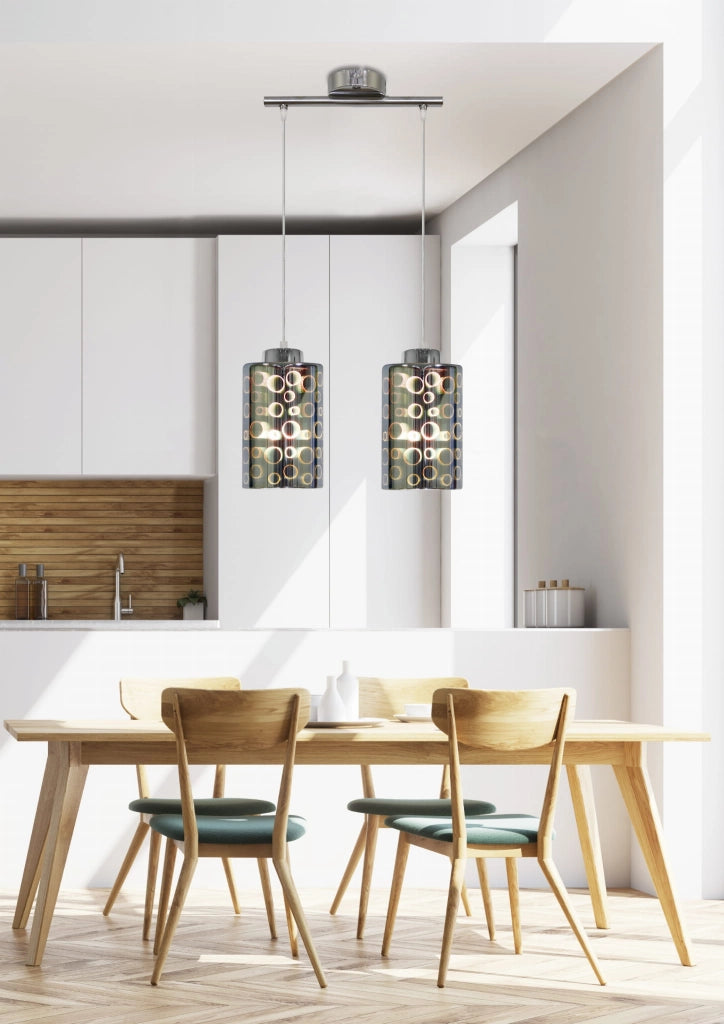 Candellux NOCTURNO lampada a sospensione 2xE27 cromata