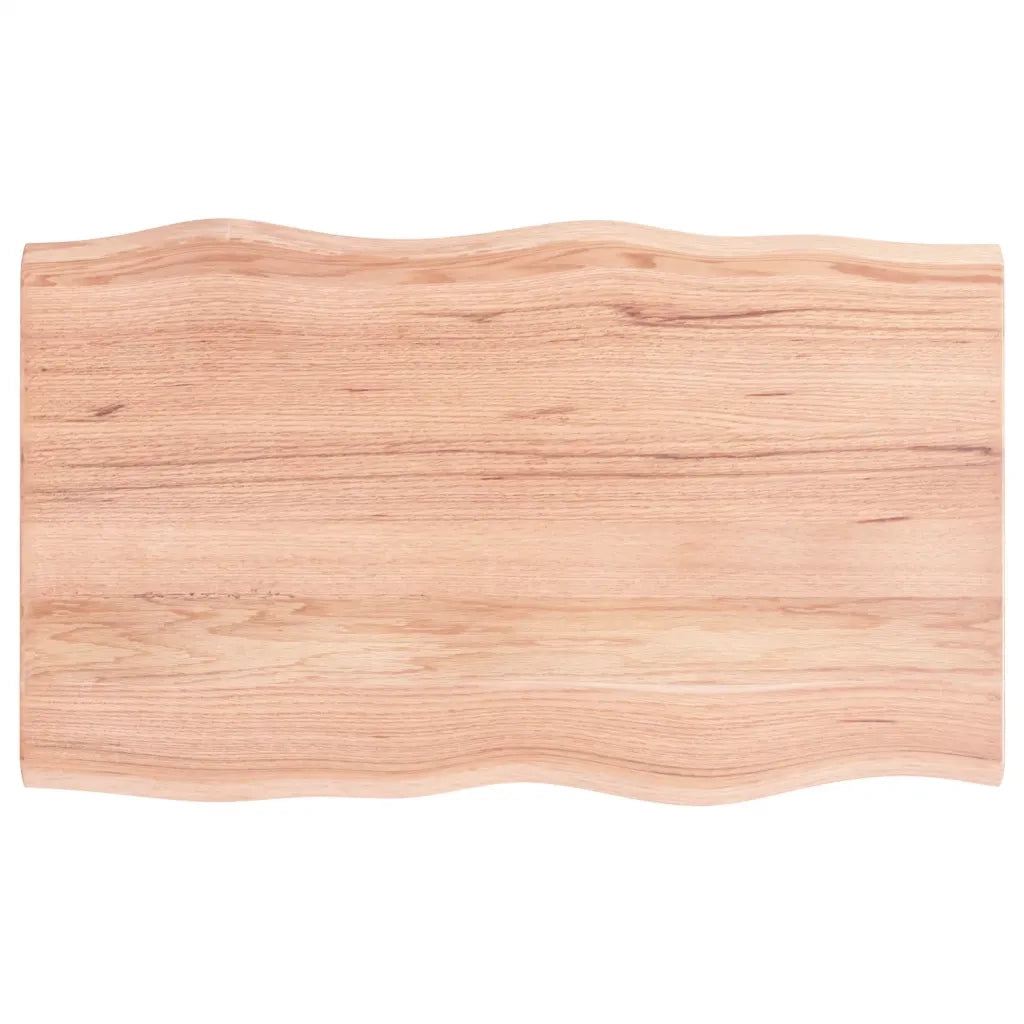Piano Tavolo Marrone Chiaro 100x60x2 cm in Rovere Non Trattatocod mxl 95720