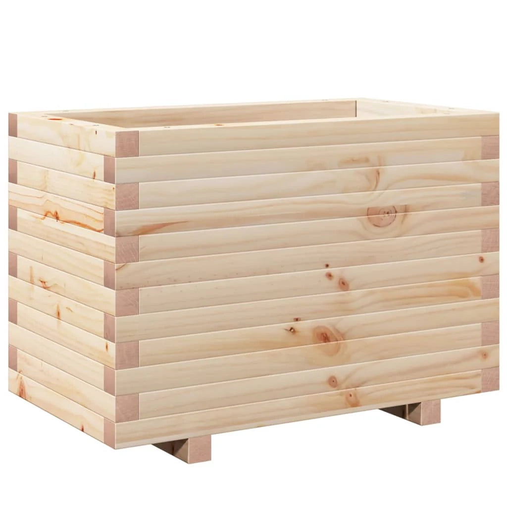 Fioriera rialzata per piante fiori patio giardino 70 x 40 x 49,5 cm legno di pino massiccio marrone 02_0037787