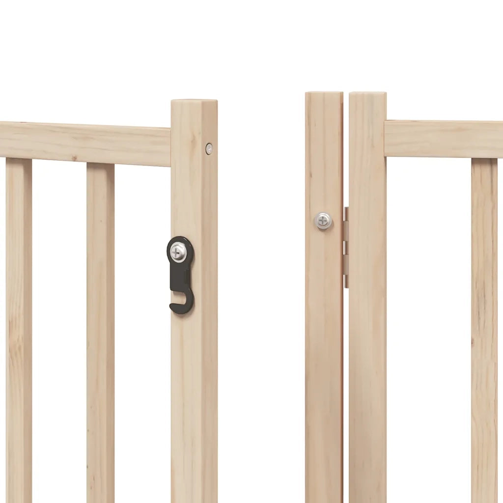 Cancello per Cani Pieghevole 6 Pannelli 480 cm Legno di Pioppo CFW7724824