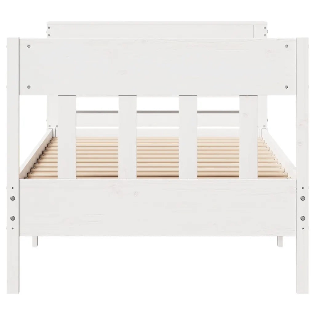 Letto senza Materasso Bianco 90x200 cm Legno Massello di Pino 3306274