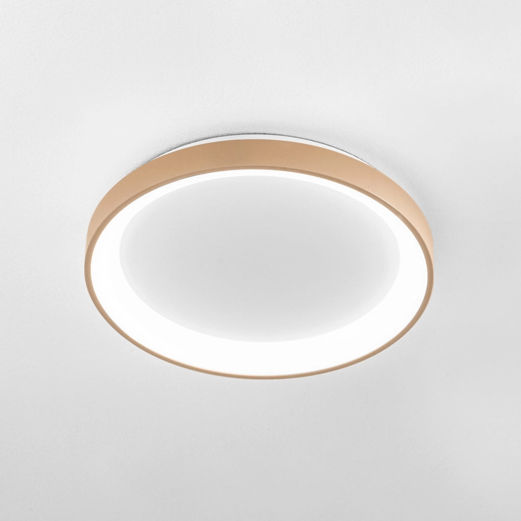 Krizia Lampada a Soffitto LED 50W, Finitura New Beige, Dimmerabile CCT 3000K-4000K, Alluminio con Diffusore in Acrilico Opale - Gealuce