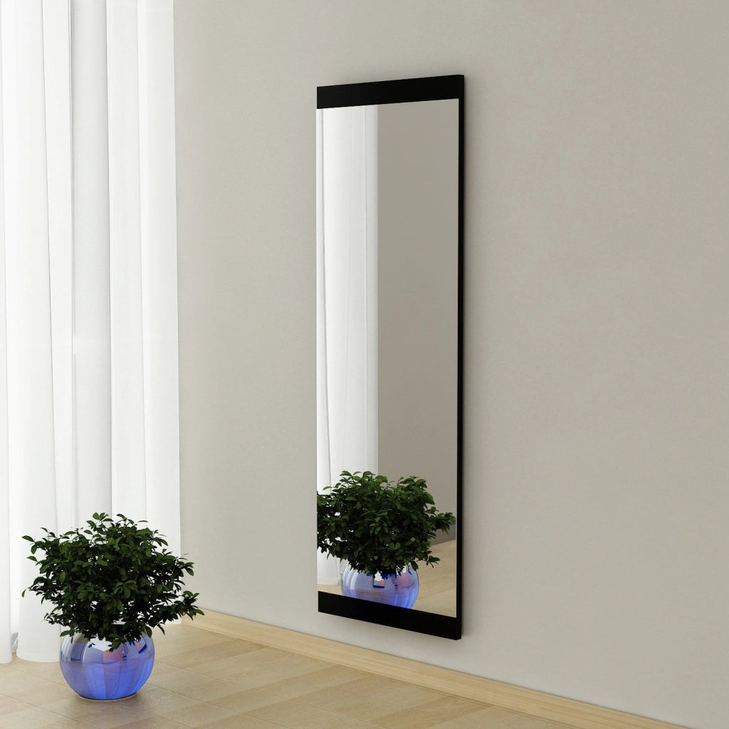 Specchio in legno "Azus" - 40 x 120 cm - Nero