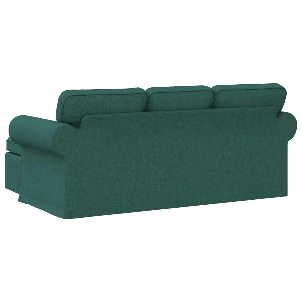 Divano Verde Scuro 215 x 138 x 80 cm Tessuto