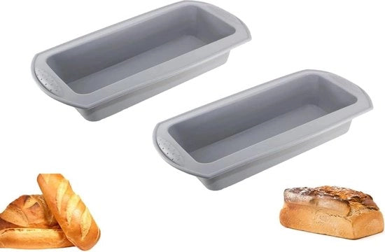 Due forme per pane in silicone, forma per pane in silicone, forma per pane, forma per pane, forma per pane, forma per pane, forma per pane e torta in silicone, 21 x 9 x 6 cm