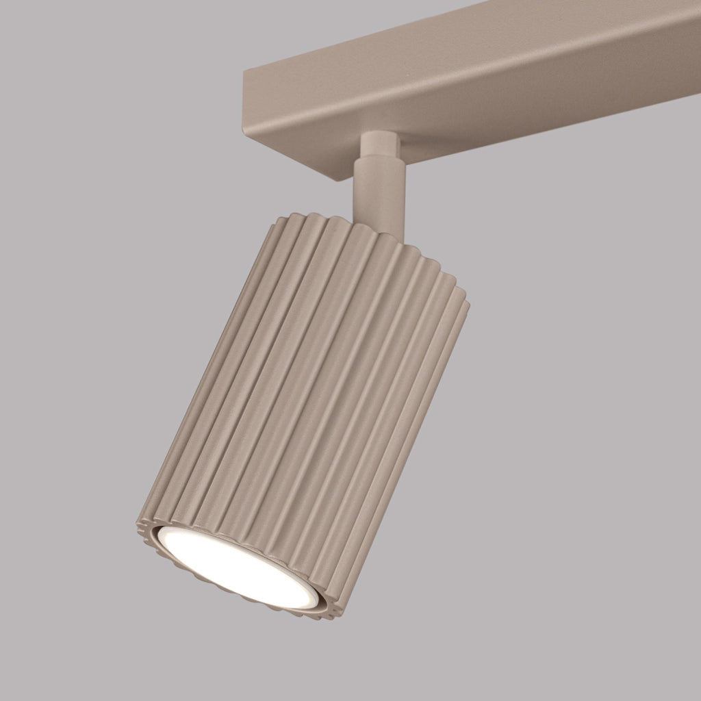 Plafoniera moderna taupe 30cm 2 spot GU10 GRAVIO Pure Lume