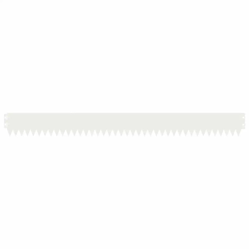 Bordura per Prato 30 pcs 103 x 10 cm Acciaio Bianco 8008426