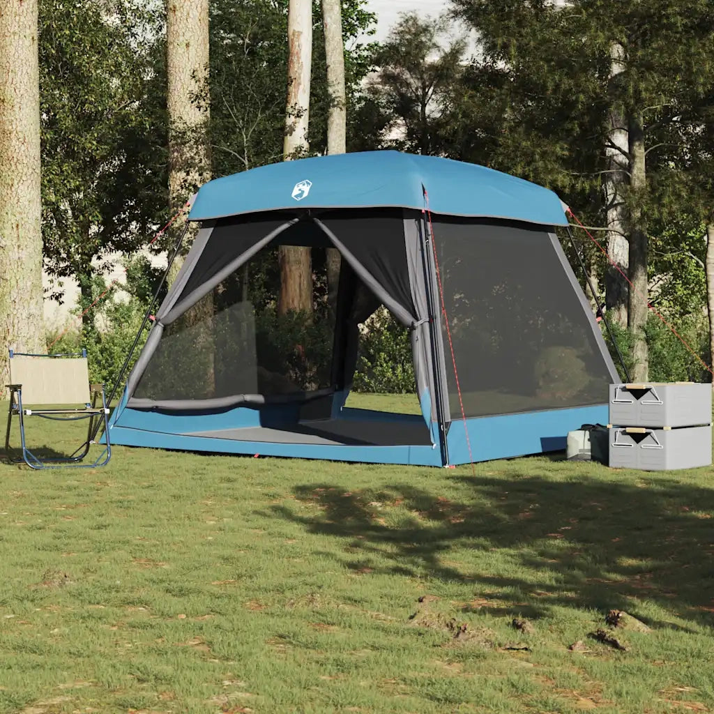 Tenda Familiare Cabina per 6 Persone-Tenda da campeggio Blu Impermeabile 142643