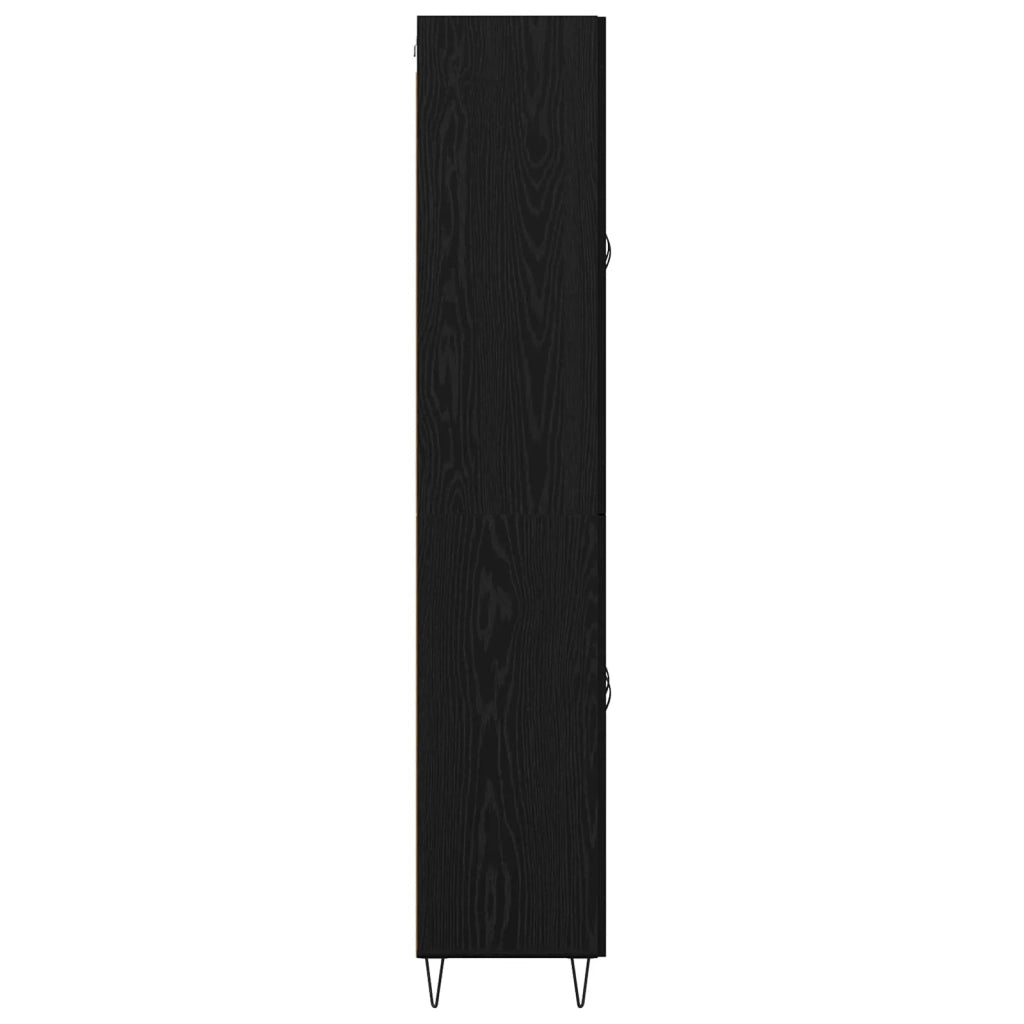 Credenza Rovere Nero 69,5 x 34 x 180 cm Legno multistrato 3416140