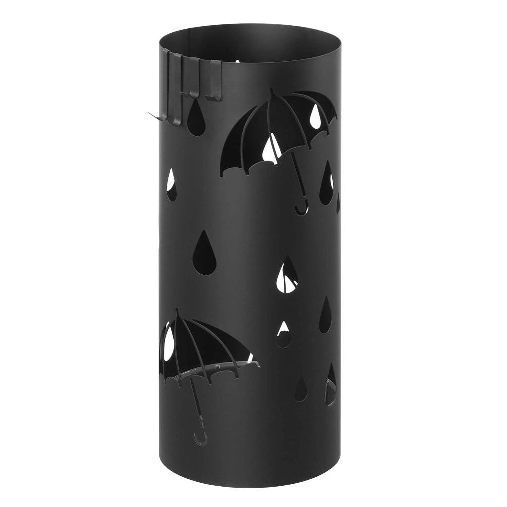 Valora LUC024B01 Portaombrelli in metallo nero stile moderno x4