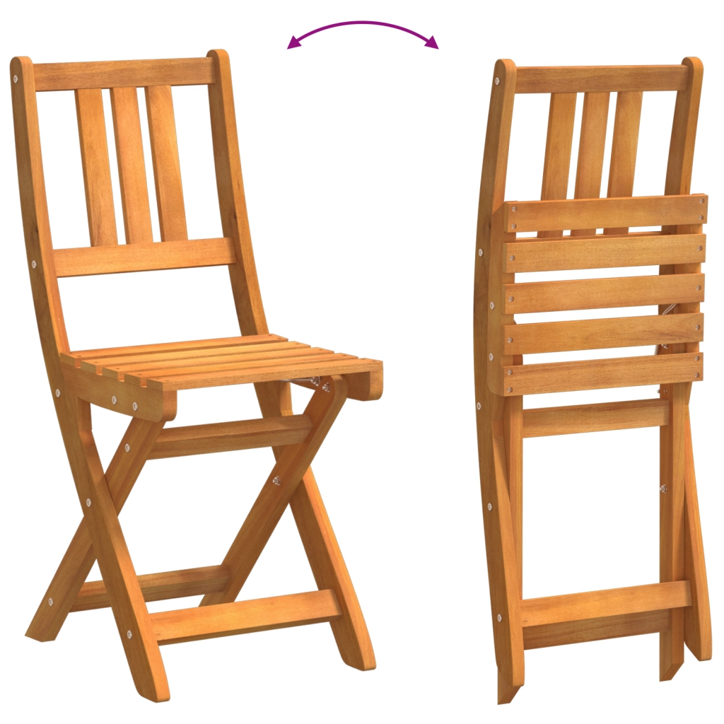 Sedie da Giardino Pieghevoli 6 pz 36x46x86 cm Legno Massello di Acacia