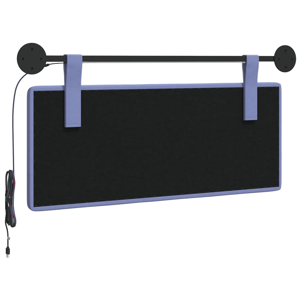 Testiera | Testata sospesa Con luce LED Blu jeans Tessuto