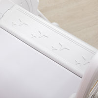 Scivolo per Bambini 18-36 Mesi 157x46.5x80 cm a Tema Spaziale con Scale Antiscivolo in PE e PP Grigio e Bianco