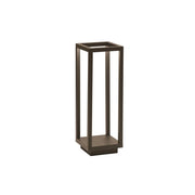 Lanterna Home da tavolo Corten a Led da 2,2w a batteria IP54 Zafferano 3000K 12h massima potenza in alluminio