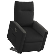 Poltrona Alzapersona Reclinabile Nera in Tessuto 3324054