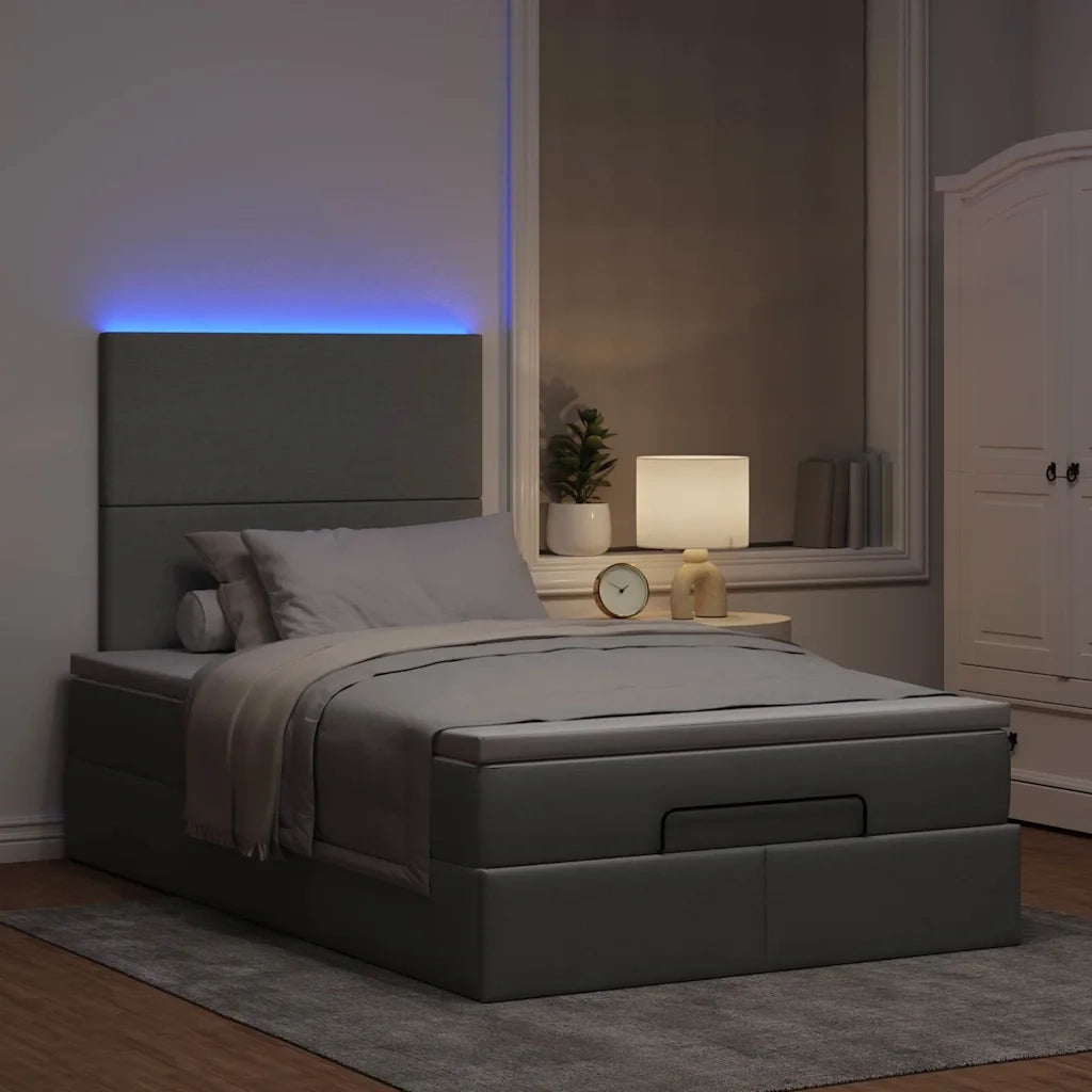 Struttura Letto Pouf con Materasso 120x200 cm in Tessuto 3313913