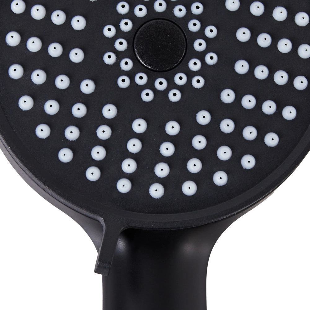 Soffione doccia con tubo flessibile in metallo nero 3 modalità di spruzzo Moderno