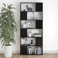 Libreria/Divisorio Nero 80x24x186 cm in Truciolato 809153
