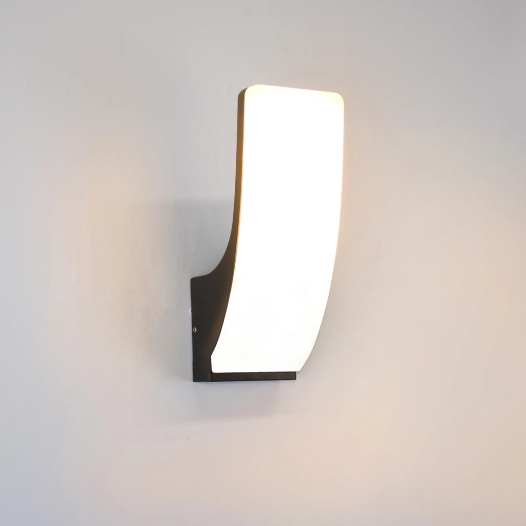 Applique esterno moderno LED 15W 3000K nero IP54 NATAN