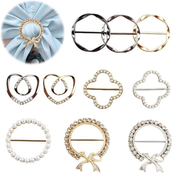 Set di Broche e Spilloni 5 Pezzi di Alta Qualità, Alloy per Clip T-Shirt, Chiusure Fashion per Abbigliamento e Accessori Donna.
