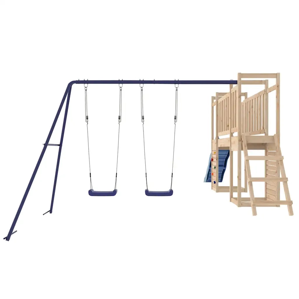 Set da Gioco da Esterno in Legno Massello di Pino