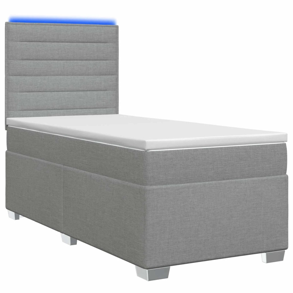 Letto box spring con materasso Grigio Chiaro 90 x 200 cm 3454775