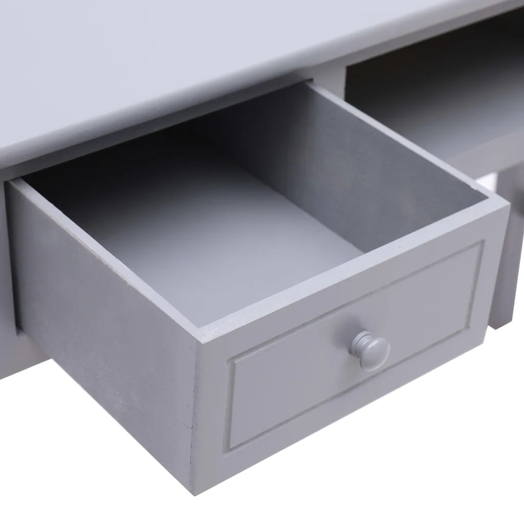 Scrivania | Tavolo da Ufficio Grigia 110x45x76 cm in Legno