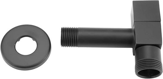 Wascarica quadrata in ottone nero per bagno con fissaggio alla parete, per acqua fredda (G3/4), con parole chiave rubinetterie, nero, design.