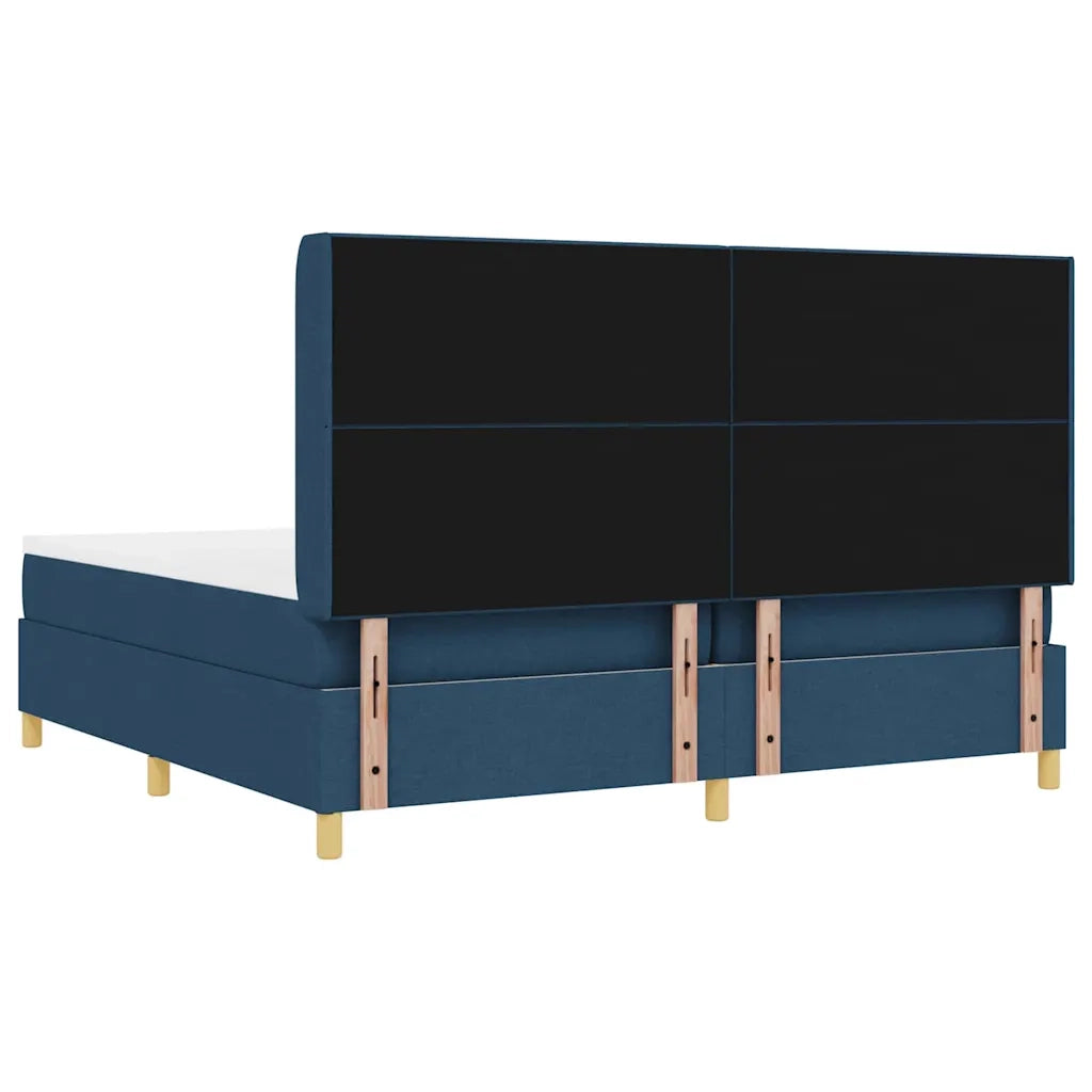 Letto a Sorgente LED con materasso Blu 200 x 200 cm Tessuto 3343531