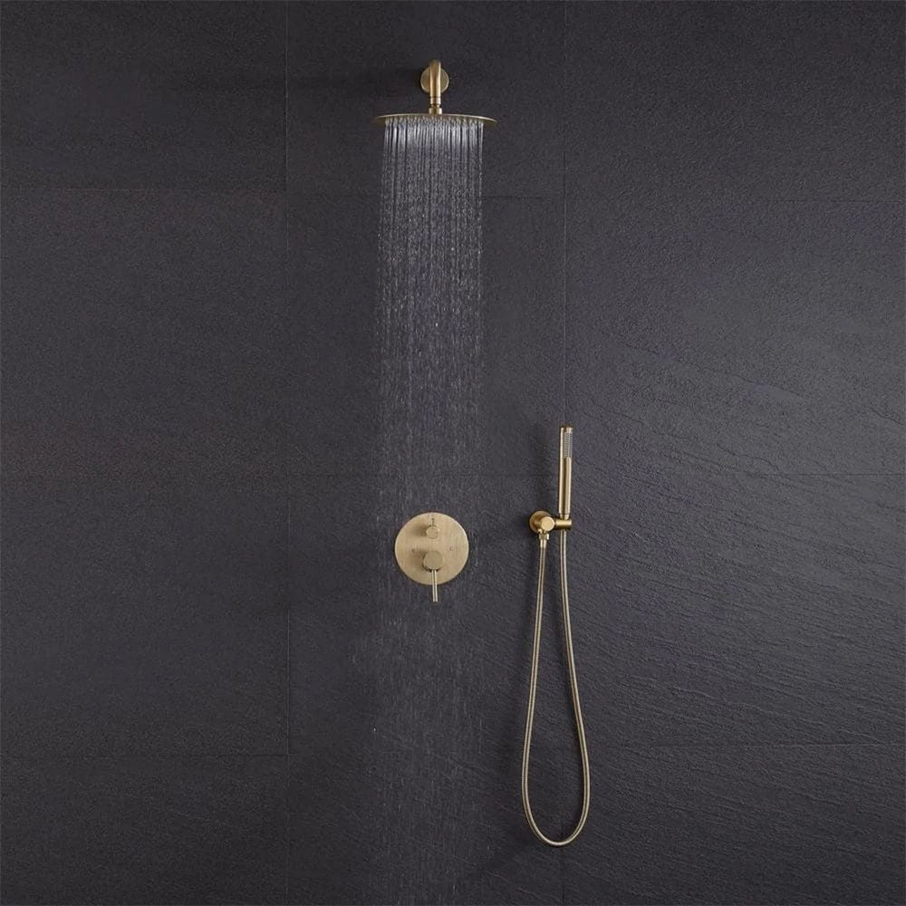 Set Doccia Da Incasso Rea Lungo Gold Matt + Box