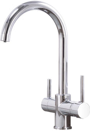 3-vie keukenmaniglia, 360° giratoria keukenmaniglia, 3-in-1 miscelatore per l'acqua per la maggior parte degli apparati osmose inversa o sistemi di filtraggio dell'acqua, cromato