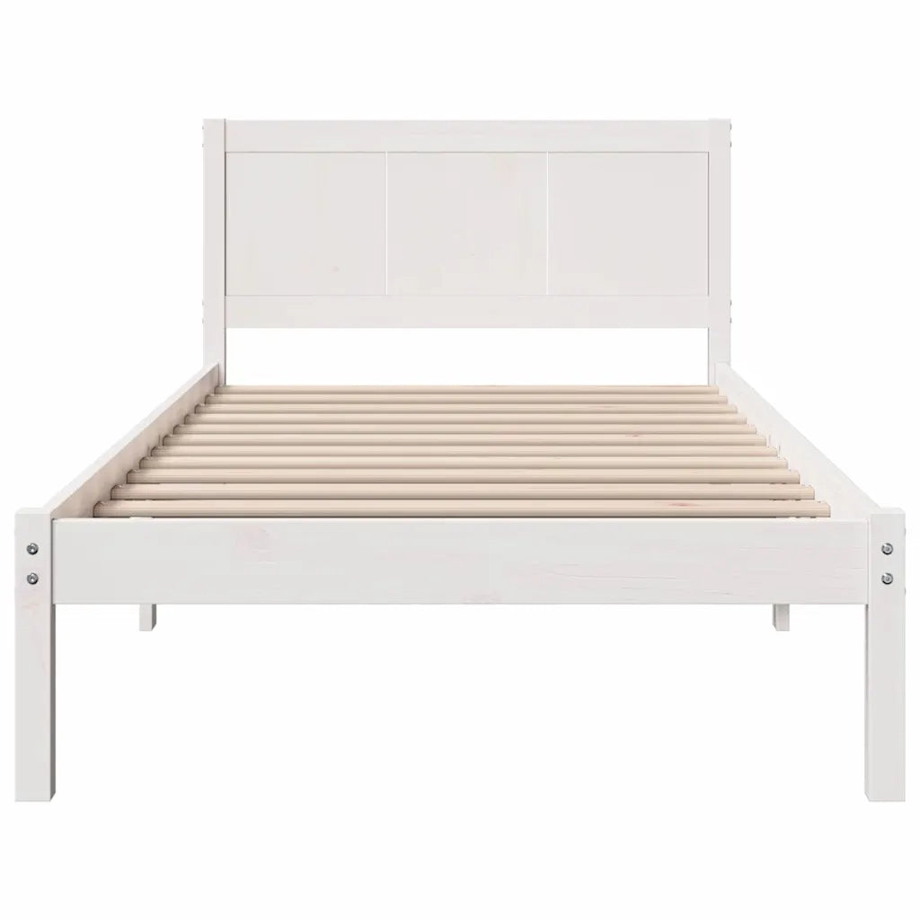 Struttura del letto Bianco 100 x 200 cm Legno massello di pino