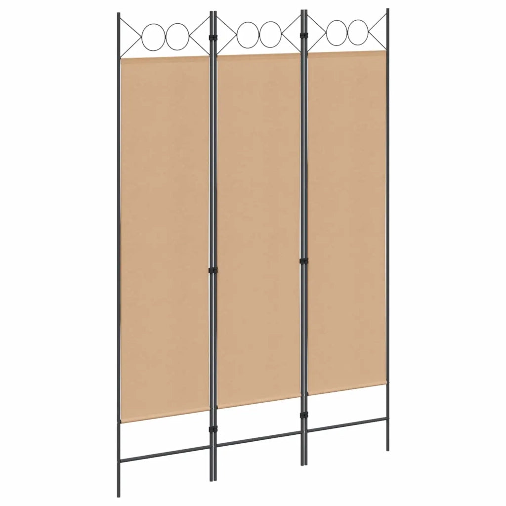 Divisorio Ambienti | Divider per stanze | Paravento a 3 pannelli Beige 120 x 180 cm Tessuto