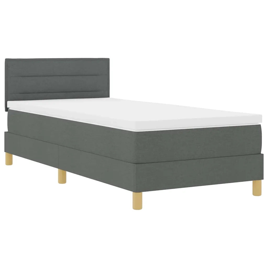 Letto a Sorgente LED Grigio scuro 90 x 200 cm Tessuto 3342332
