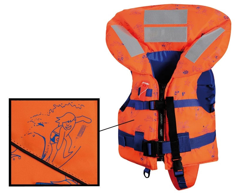GIUBBOTTO SALVAGENTE XS 15 KG.150N bimbi UNI EN ISO 12402-4